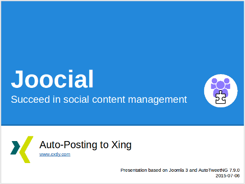 AutoTweetNG Joocial: auto-posting to Xing