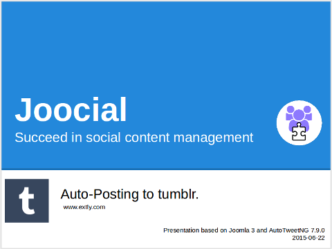 AutoTweetNG Joocial: auto-posting to tumblr.