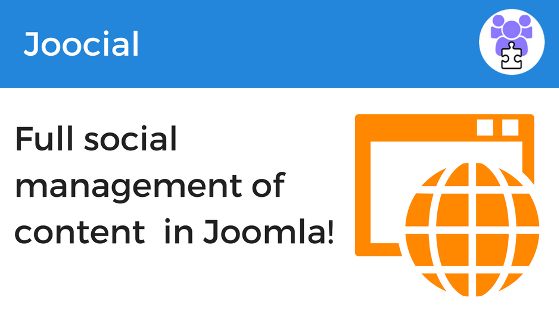 Full social management of content in Joomla 560