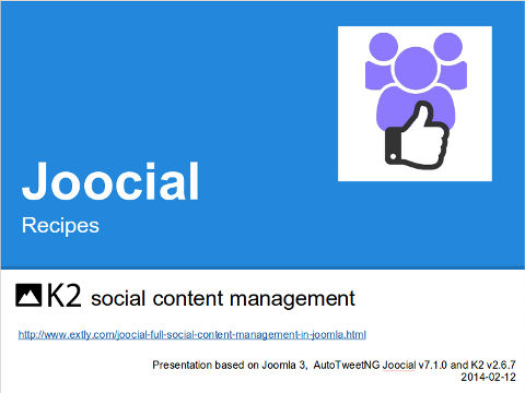 Joocial - K2 Social Content Management