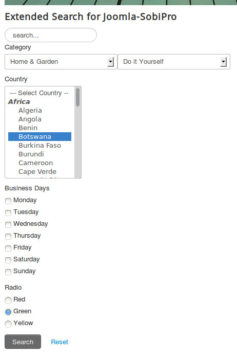 XTDir-ExtendedJoomlaSearchFormforSobiPro1.1
