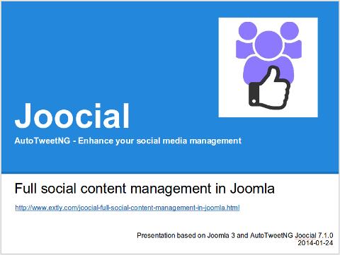 Joocial - Full social content management in Joomla