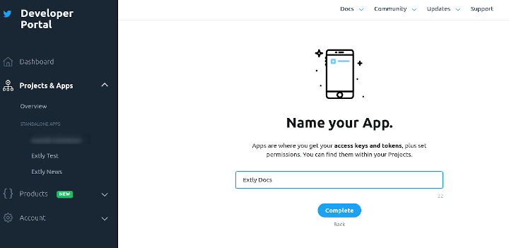 Create an app - App Name