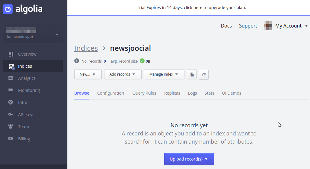 Algolia Indices