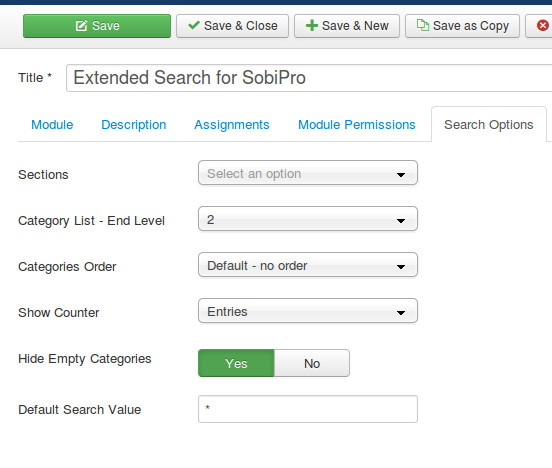 XTDir Extended Search for SobiPro - Search