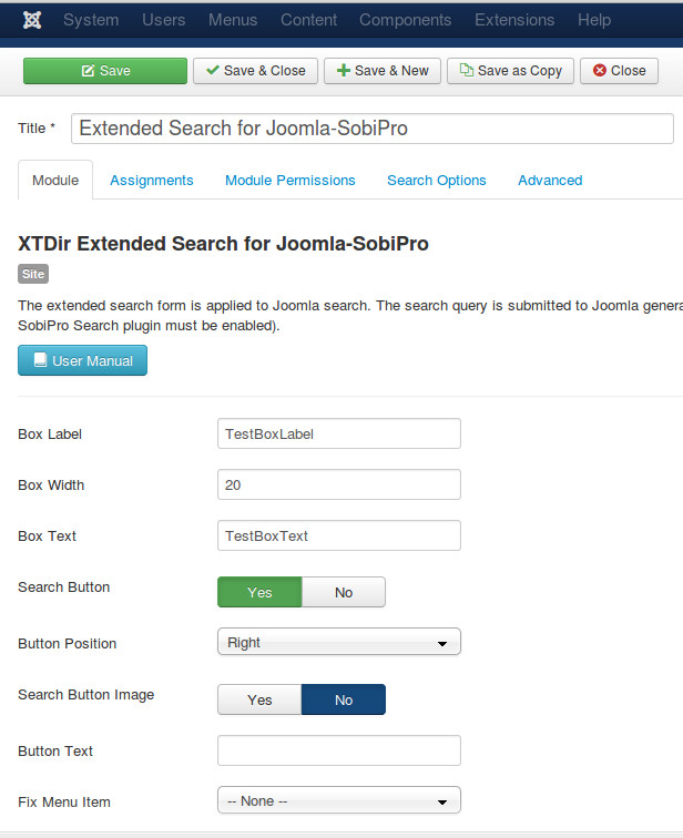 XTDir Extended Search for SobiPro - Basic